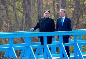 نشست غیرمنتظره رهبران دو کره
