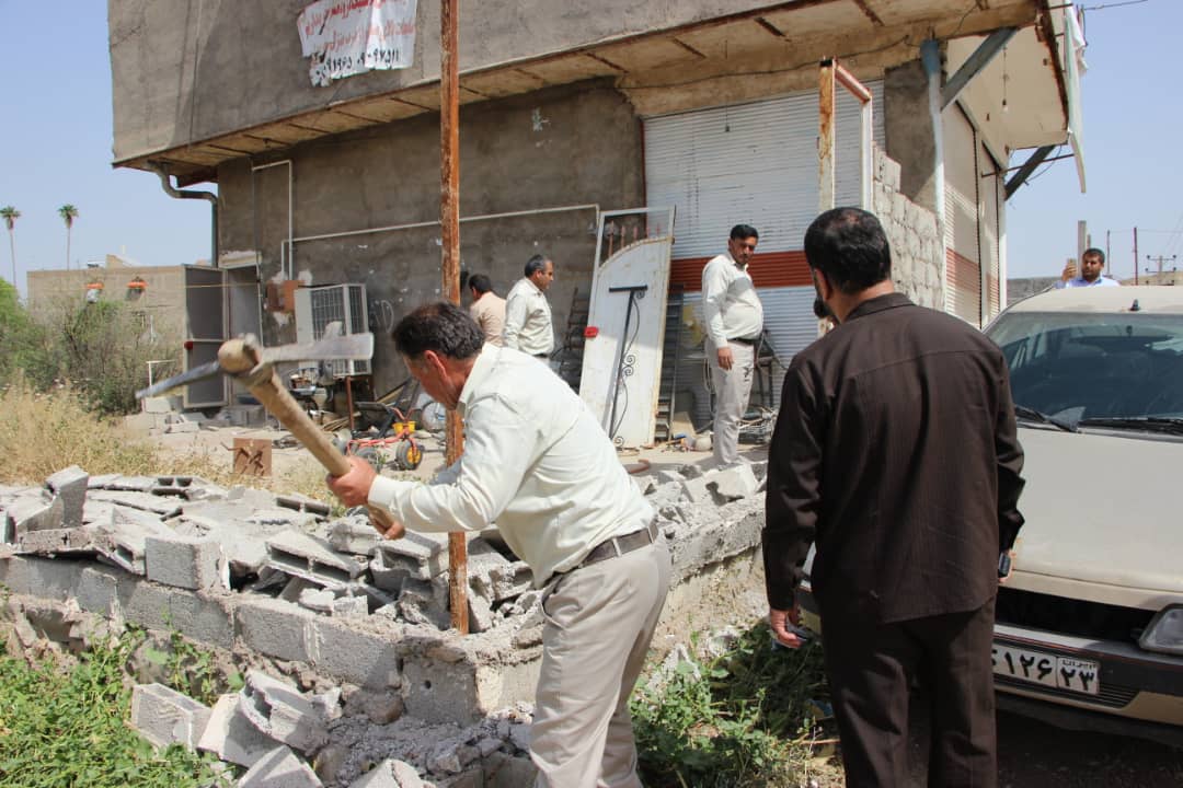 تخریب ساخت و ساز غیر قانونی در مسجدسلیمان + تصاویر