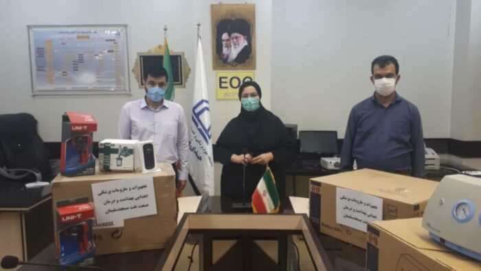 تجهیزات بهداشتی و درمانی مقابله با کرونا به بیمارستان ۲۲ بهمن مسجدسلیمان اهداء شد