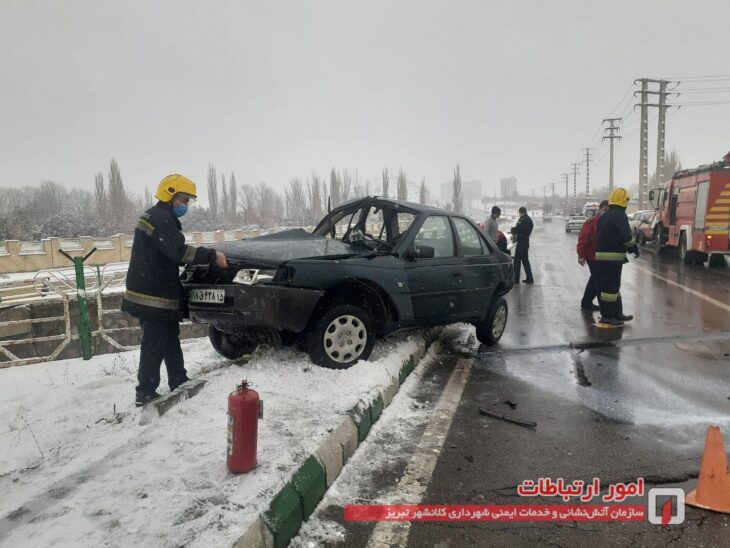 حادثه رانندگی در باسمنج تبریز