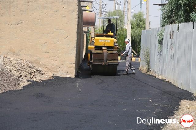 خیابان های فرعی منطقه بی بیان شهرستان مسجدسلیمان آسفالت شدند