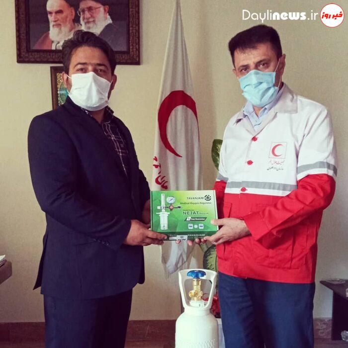 اهدای یک دستگاه کپسول اکسیژن و مانومتر توسط اعضای کمیته گردشگری و ورزشی اردبیل به جمعیت هلال احمر شهرستان تبریز